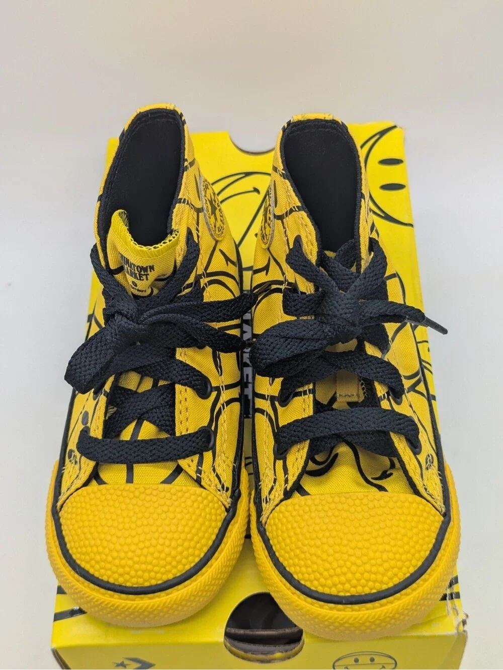 Converse X Chinatown Market Toddler Size 8K CTAS Hi Cyber Yellow Black 771256C